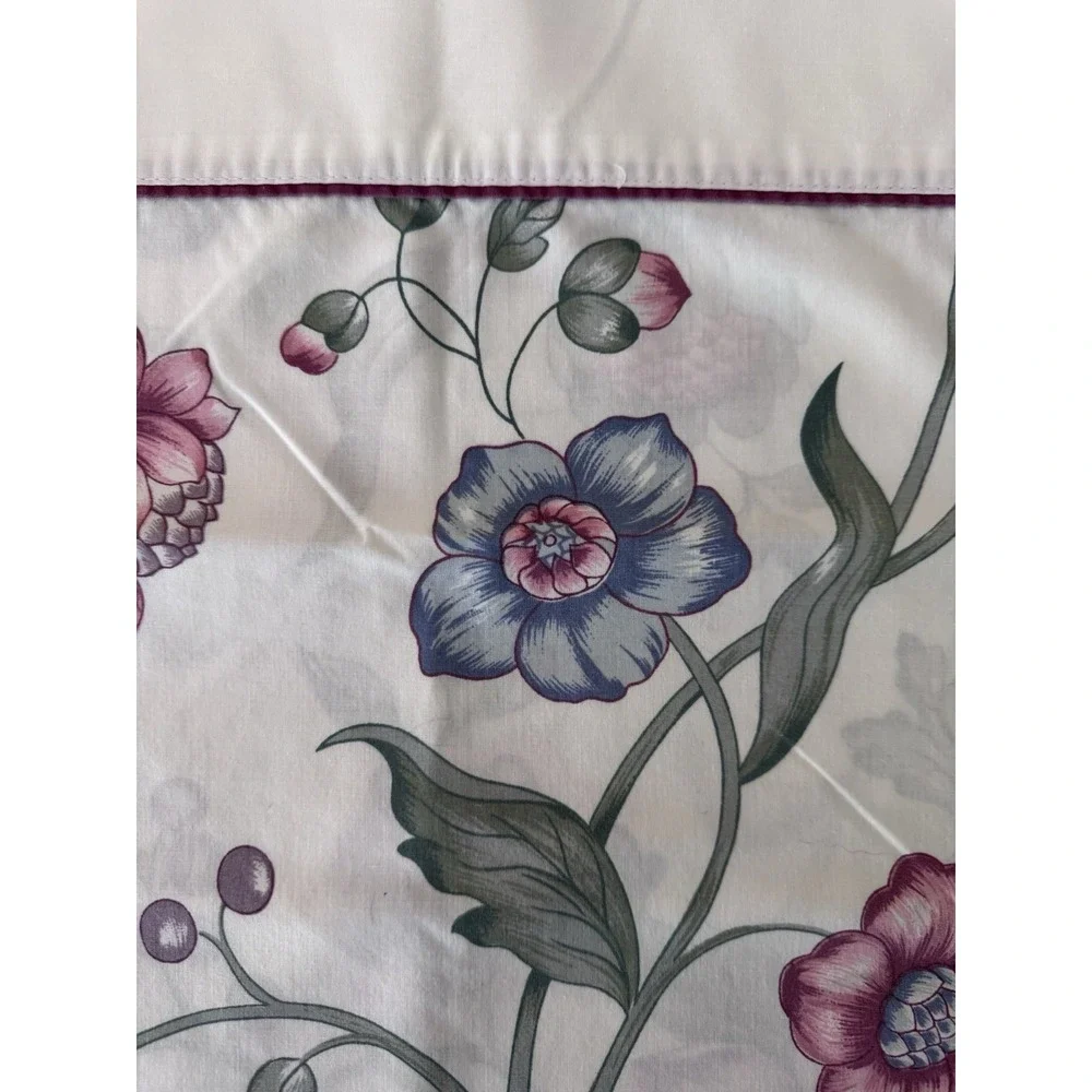 VTG 1980s Wamsutta Ultracale Floral QUEEN 4-piece Sheet Set